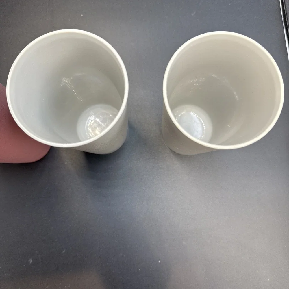 Vintage Tupperware Set of 4‎ Tumblers Pastel Colors 1348 16 oz Pink Gray